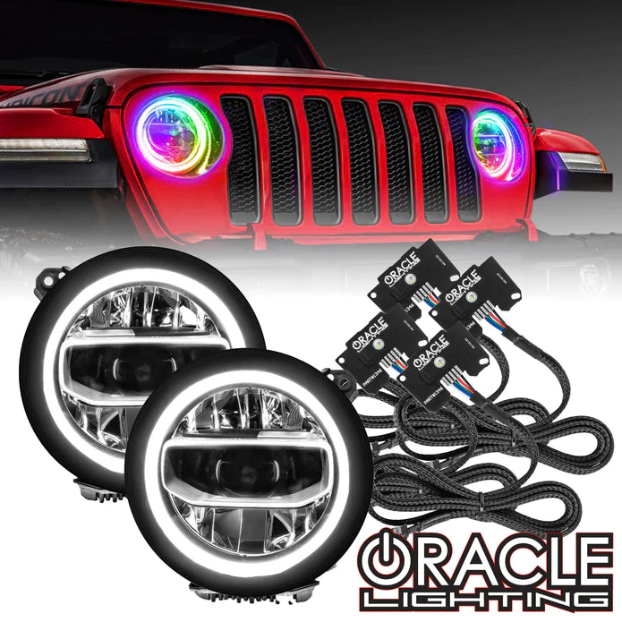 ORACLE LIGHTING JEEP WRANGLER JL COLORSHIFT® RGB+W HEADLIGHT DRL UPGRADE KIT 1346-504