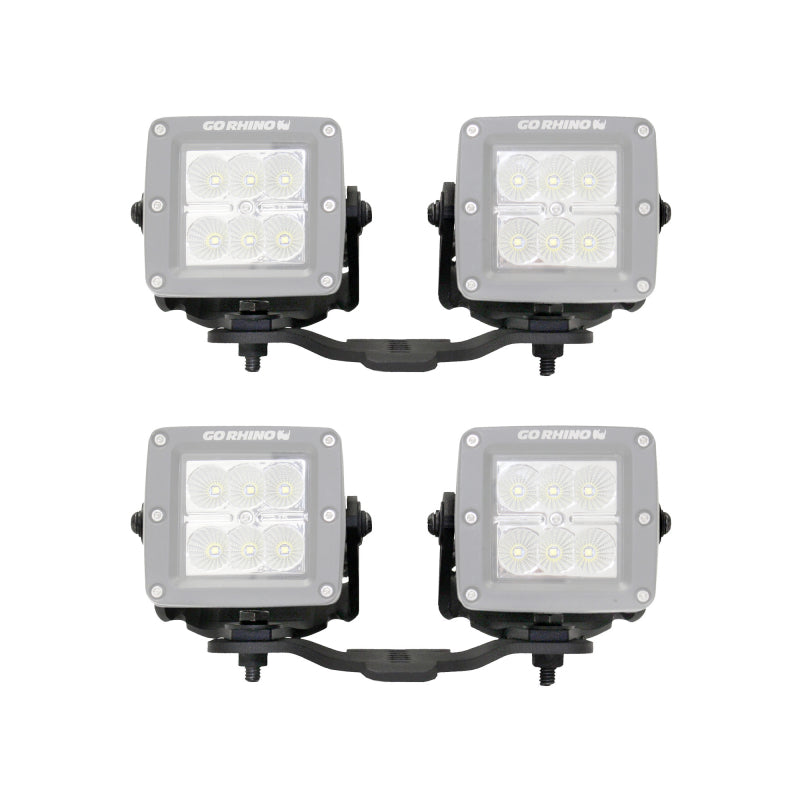 Hood Hinge Light Mounts for Jeep JL/JT - Dual 3x3 Cubes