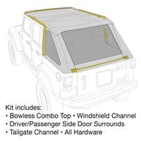 Load image into Gallery viewer, Smittybilt Bowless Combo Top Kit with Tinted Windows (Black Diamond) - 9083135K
