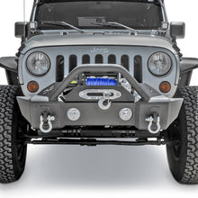 Load image into Gallery viewer, DV8 Offroad FBSHTB-13 FS-13 Hammer Forged Front Stubby Bumper for 07-21 Jeep Wrangler JL, JK &amp; Gladiator JT FBSHTB-13
