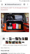 Load image into Gallery viewer, Fishbone 25116 JK Jeep Wrangler 4 door rear storage shelf $225
